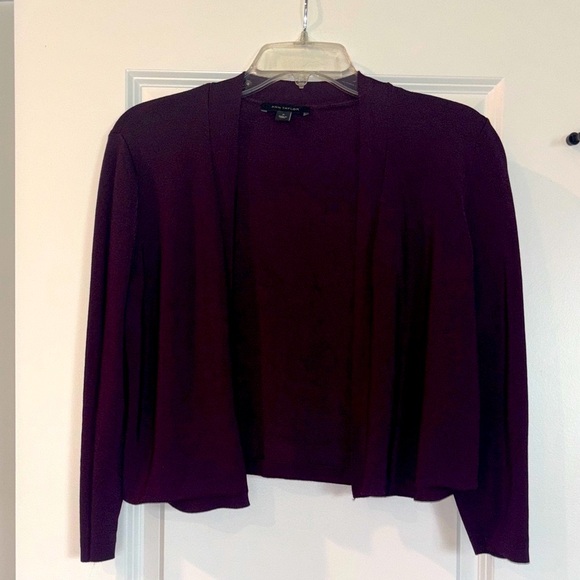 Ann Taylor Sweaters - Ann Taylor Rich Plum Cardigan EUC